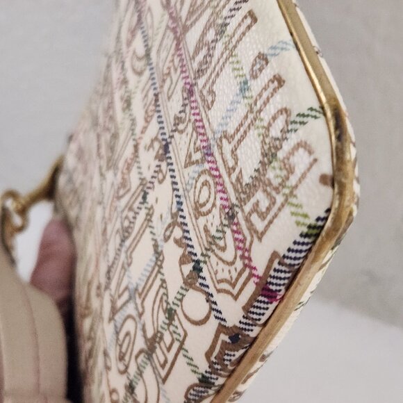 Coach Tattersall Gold Leather Crosssbody Bag Purse - Picture 5 of 9